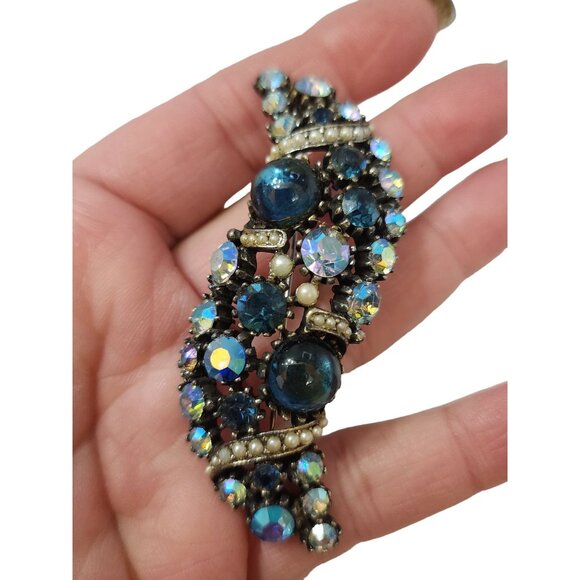Vintage Signed ART Blingy Free Form Brooch (A4367) - Picture 2 of 5